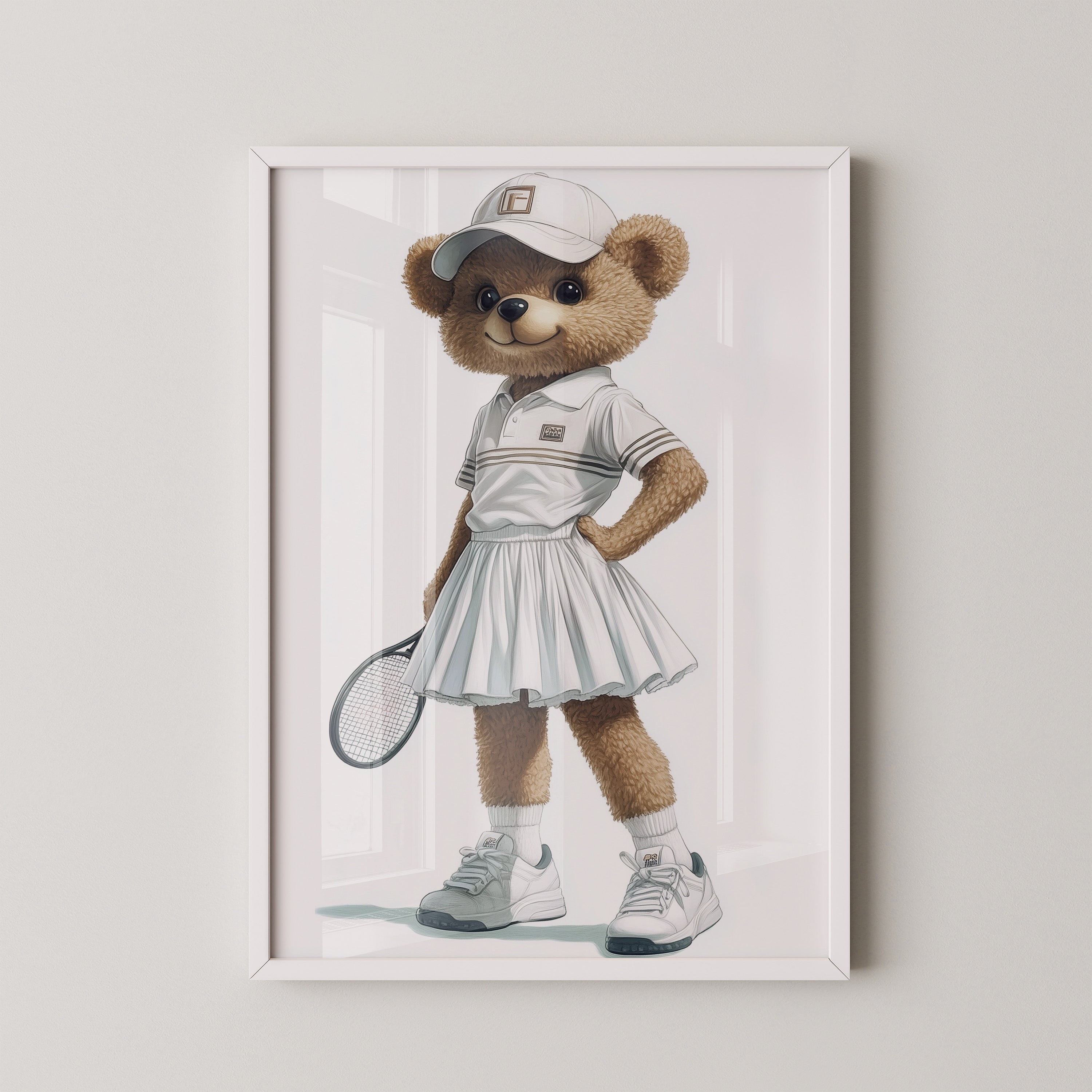 Teddybär Tennis Look Vintage