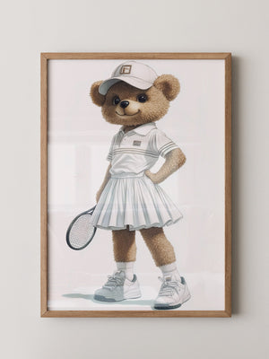Teddybär Tennis Look Vintage