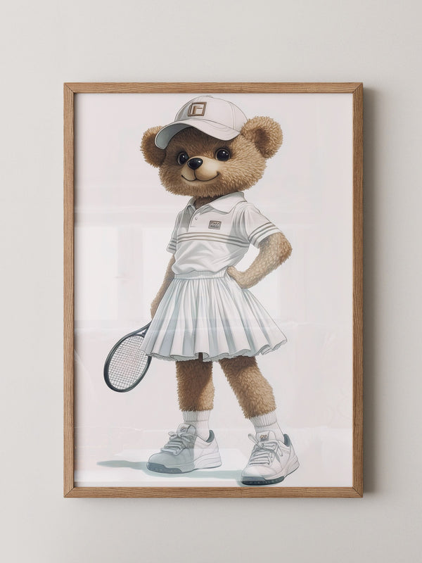 Teddybär Tennis Look Vintage