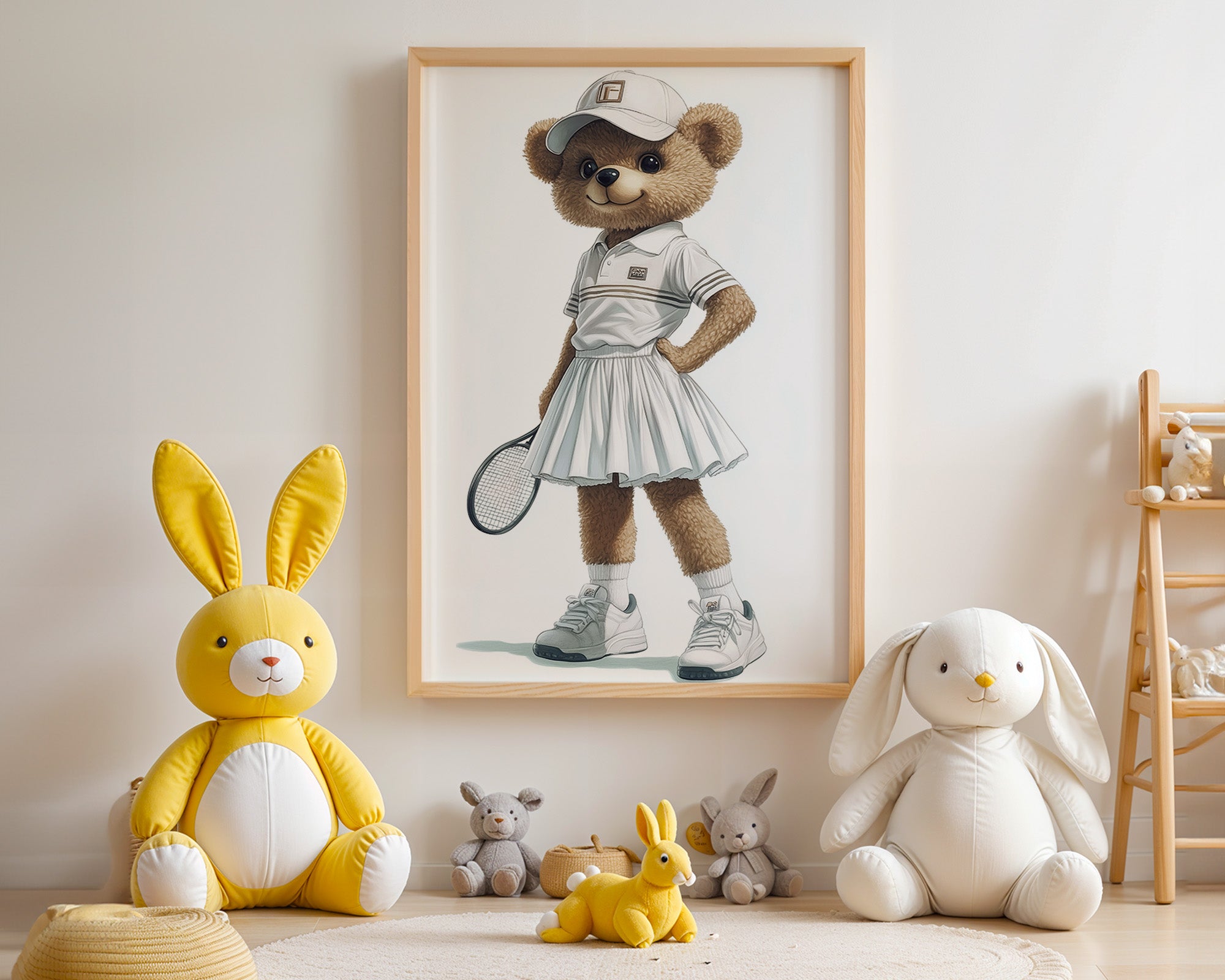 Teddybär Tennis Look Vintage