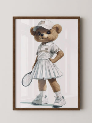 Teddybär Tennis Look Vintage