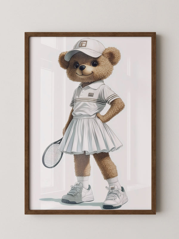 Teddybär Tennis Look Vintage