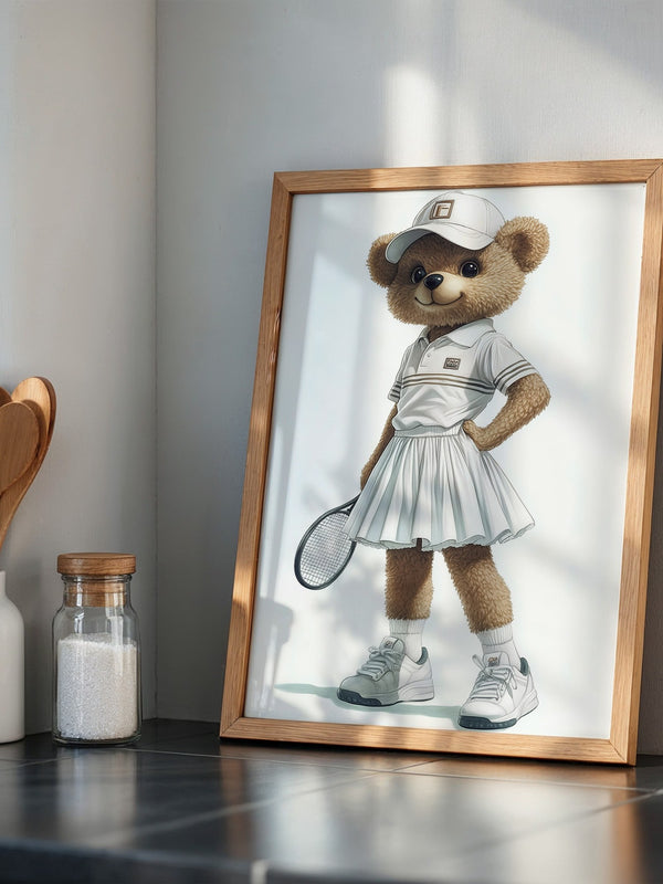 Teddybär Tennis Look Vintage