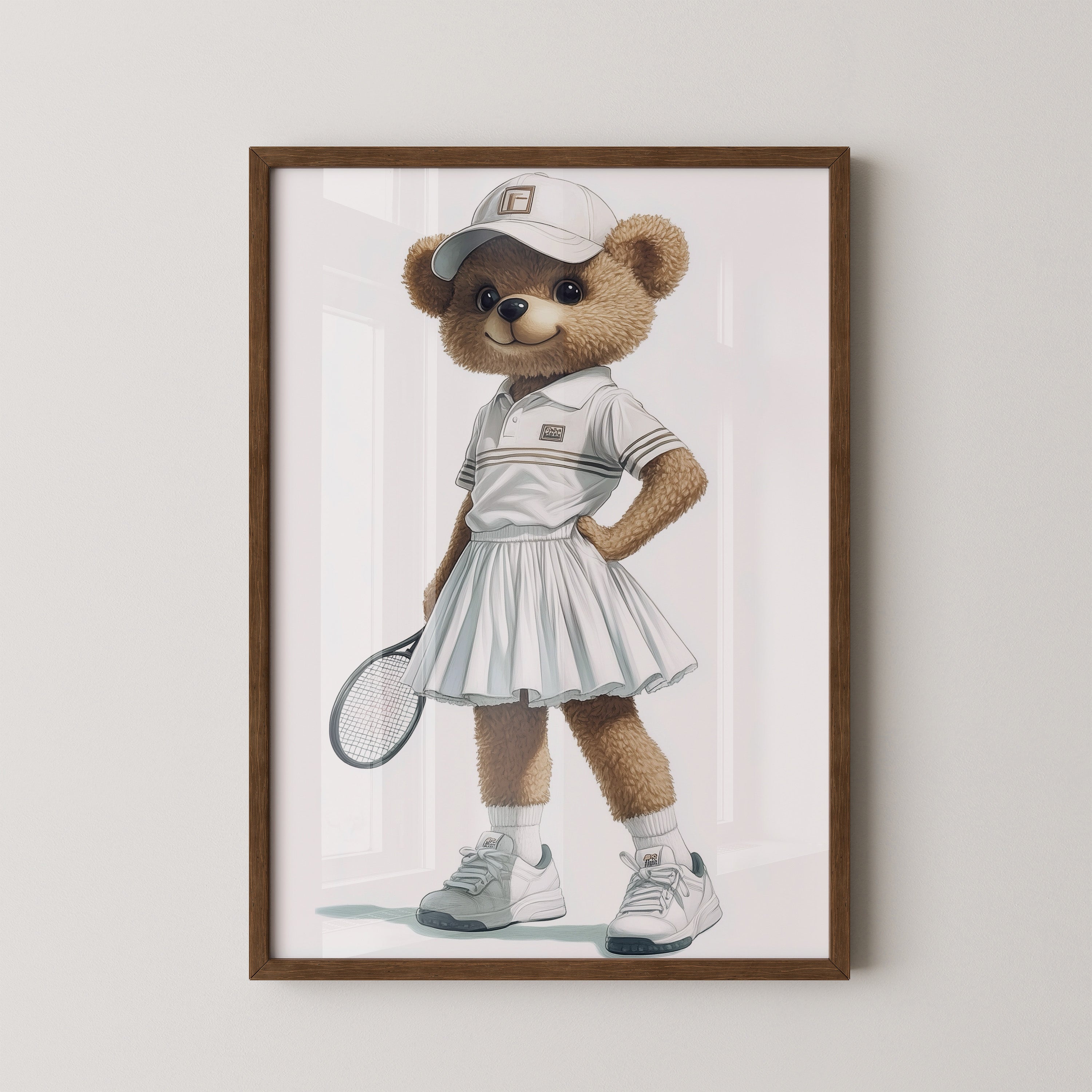 Teddybär Tennis Look Vintage