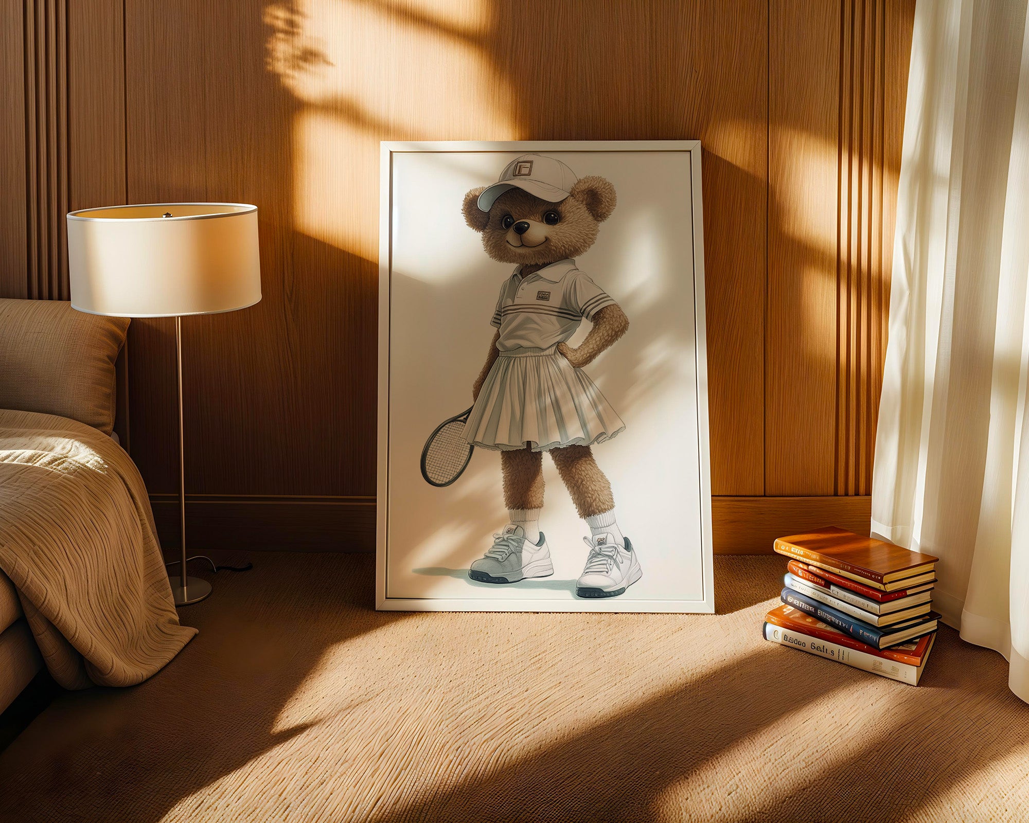 Teddybär Tennis Look Vintage