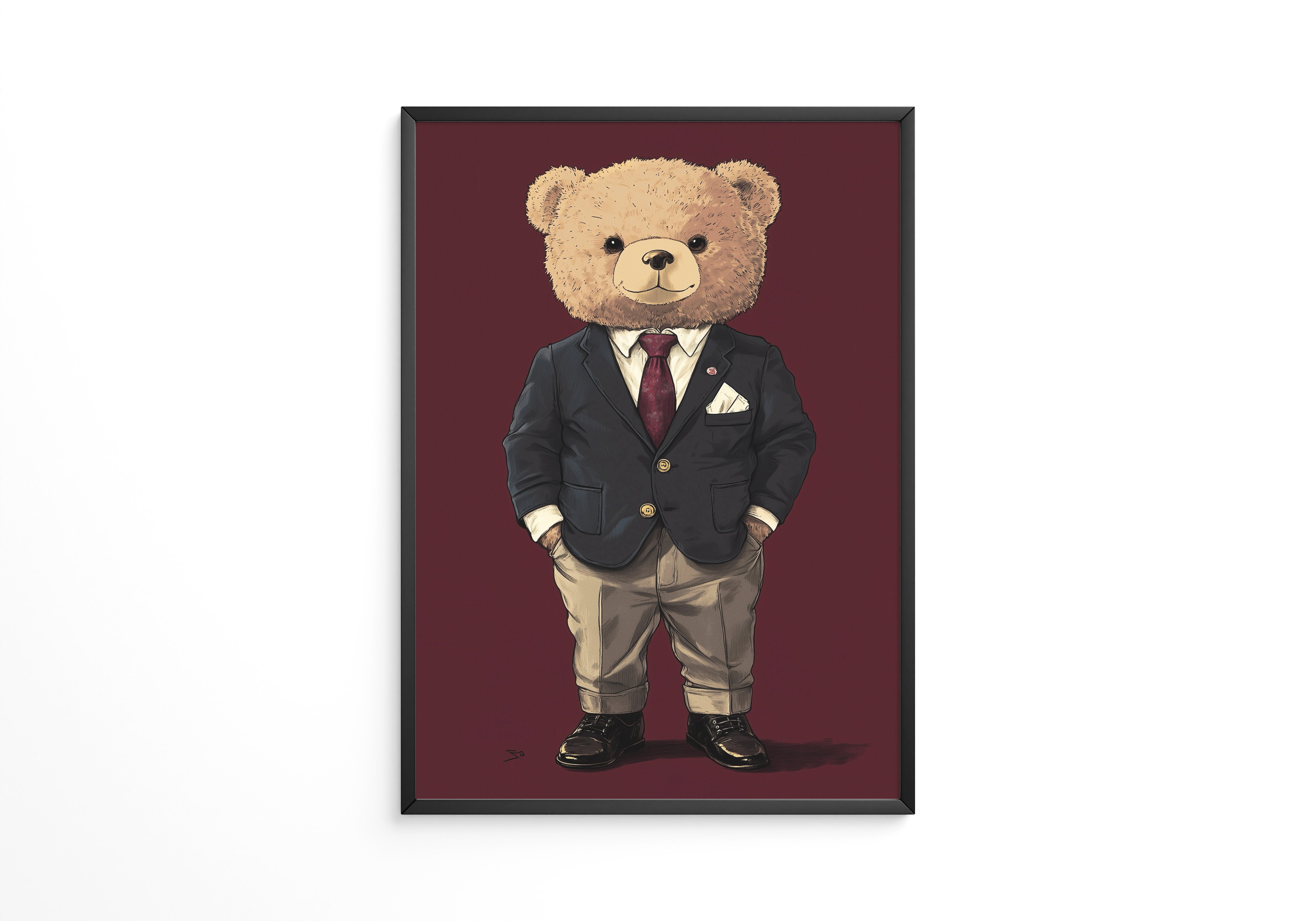 Teddybär Anzug Illustration