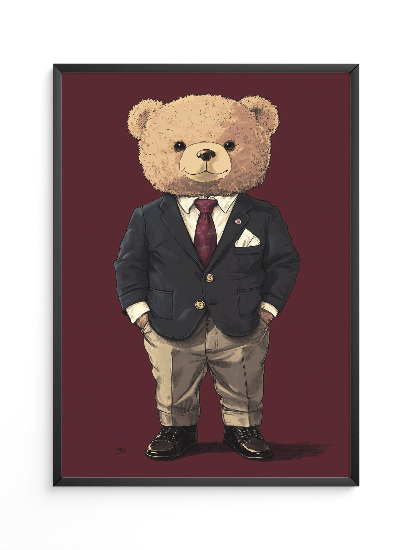 Teddybär Anzug Illustration
