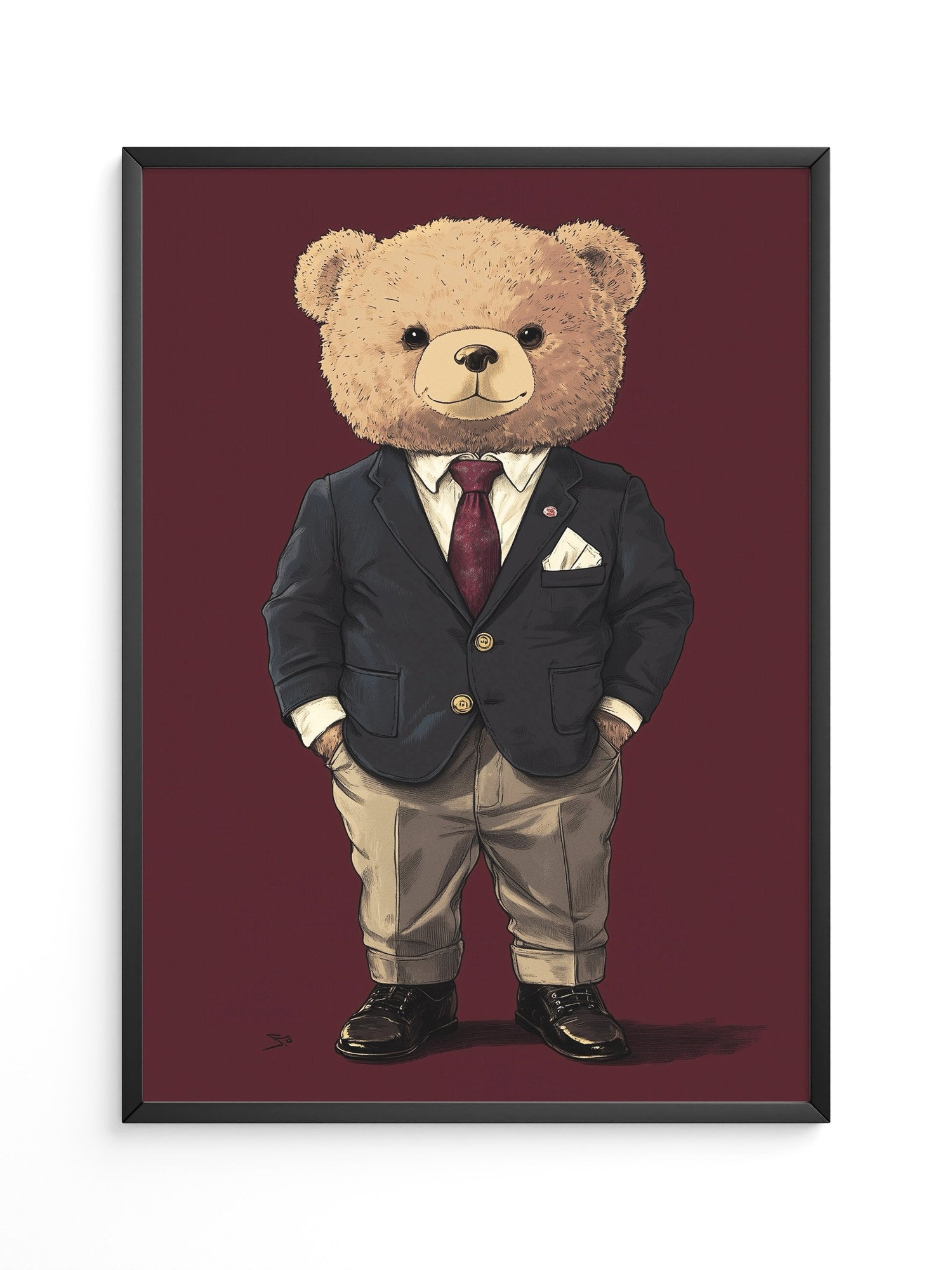 Teddybär Anzug Illustration