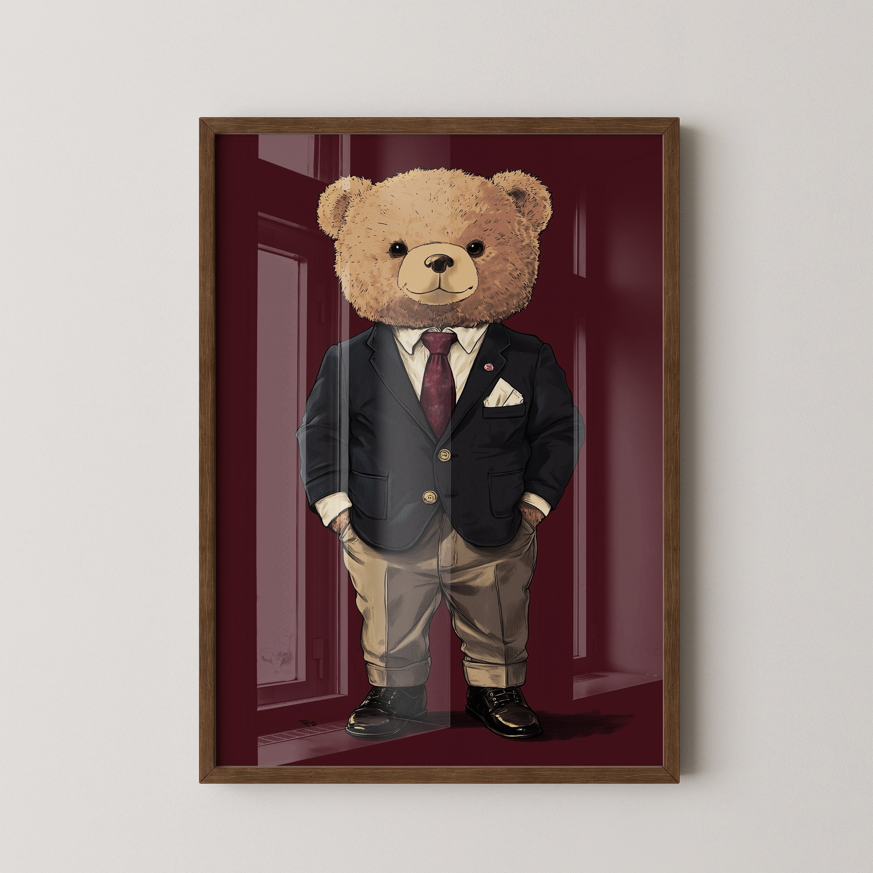 Teddybär Anzug Illustration