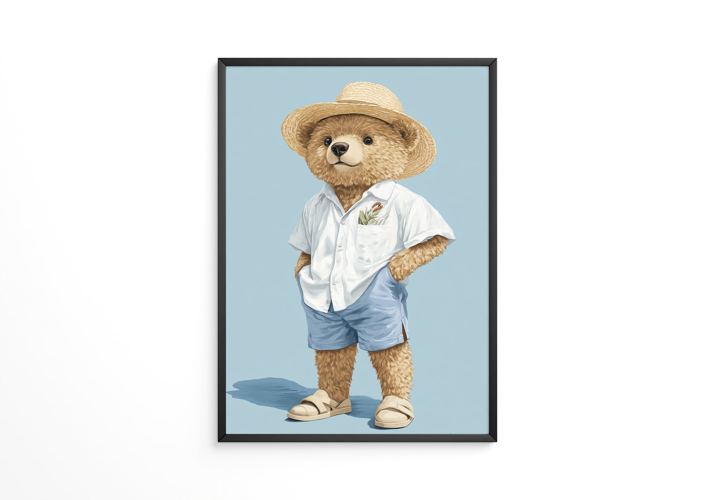 Teddybär Sommerlook blau