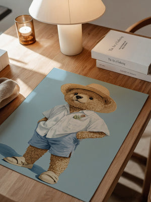 Teddybär Sommerlook blau