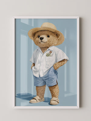 Teddybär Sommerlook blau