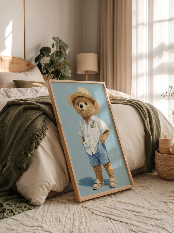 Teddybär Sommerlook blau