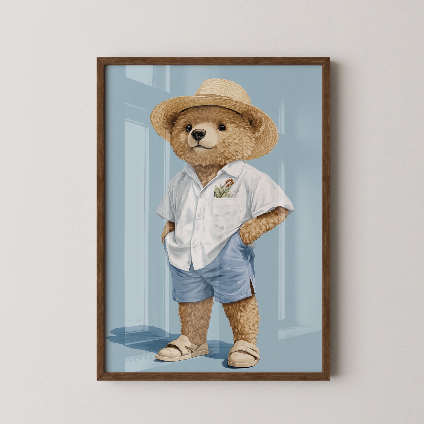 Teddybär Sommerlook blau