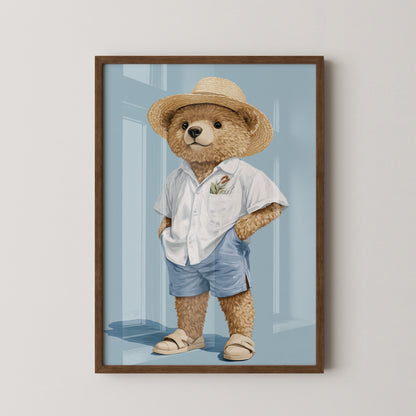 Teddybär Sommerlook blau