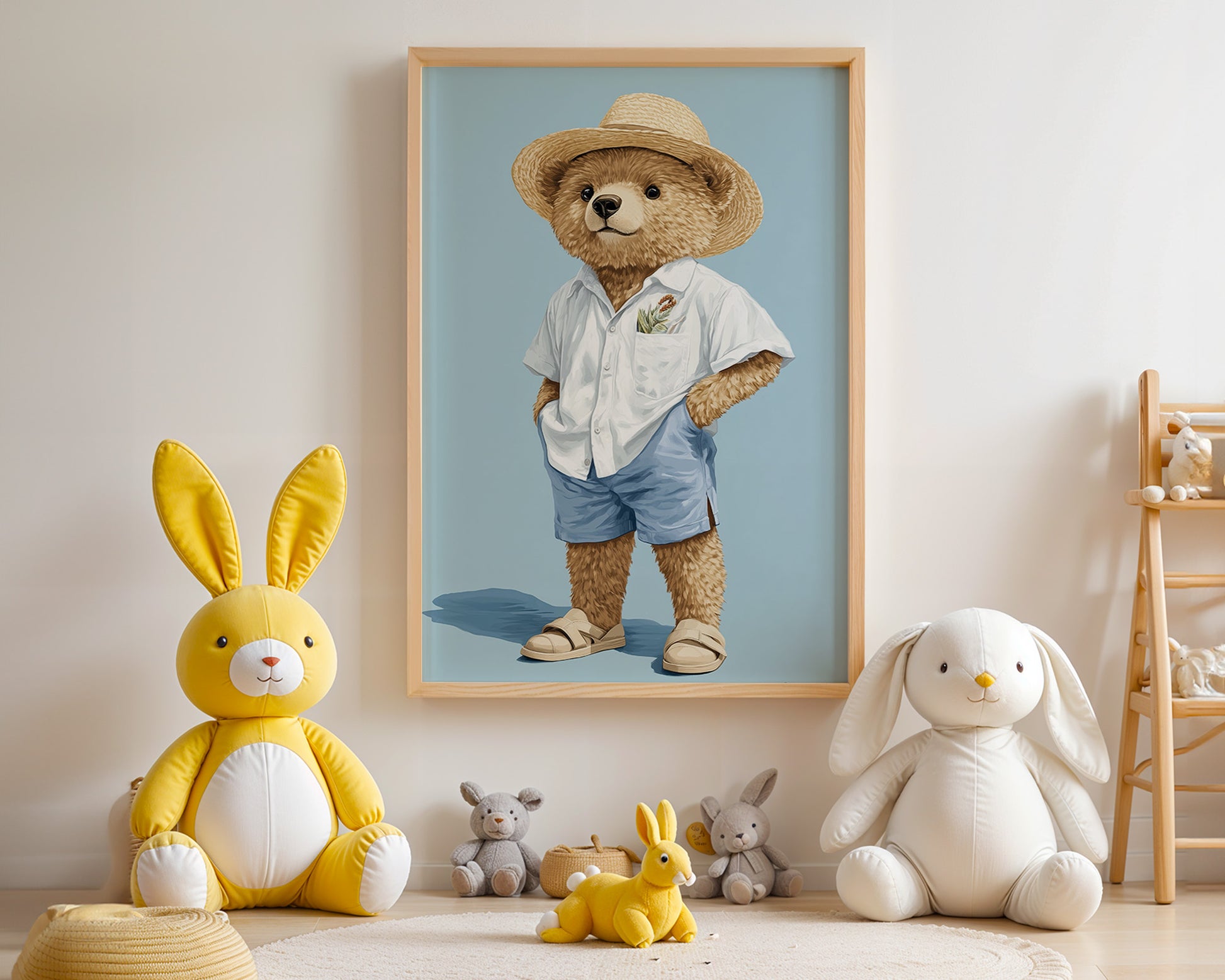 Teddybär Sommerlook blau