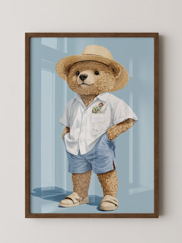 Teddybär Sommerlook blau