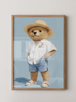 Teddybär Sommerlook blau