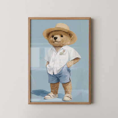 Teddybär Sommerlook blau