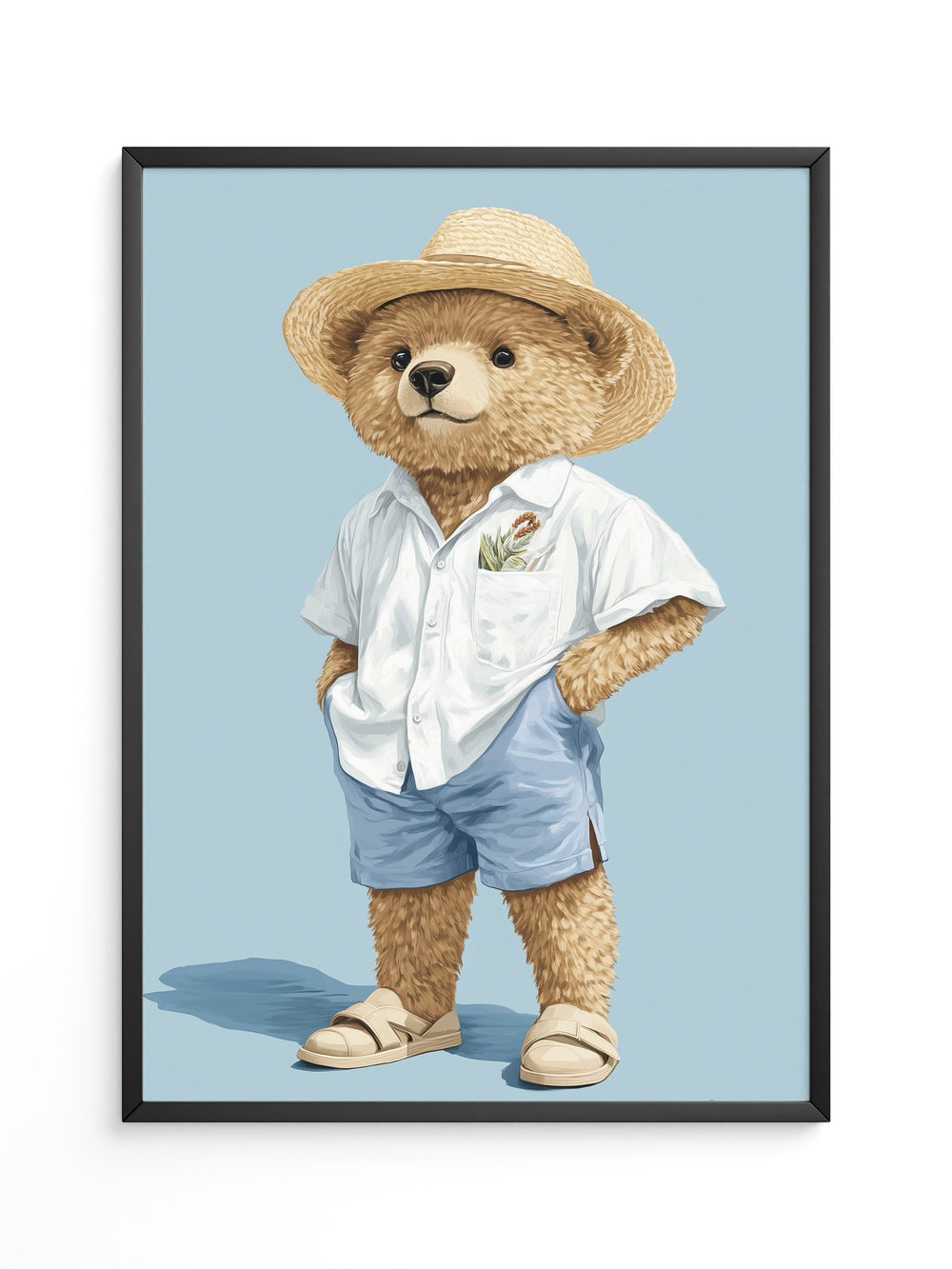 Teddybär Sommerlook blau
