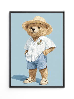Teddybär Sommerlook blau