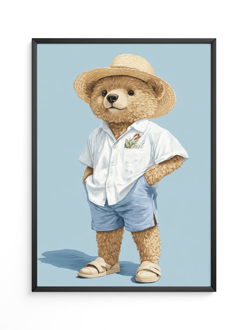Teddybär Sommerlook blau