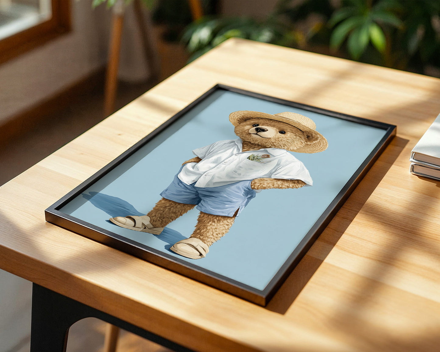 Teddybär Sommerlook blau