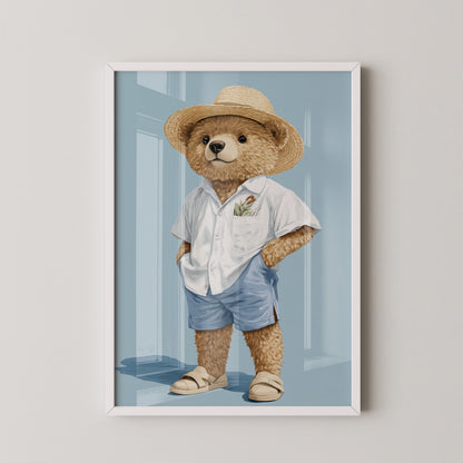 Teddybär Sommerlook blau