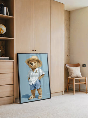 Teddybär Sommerlook blau