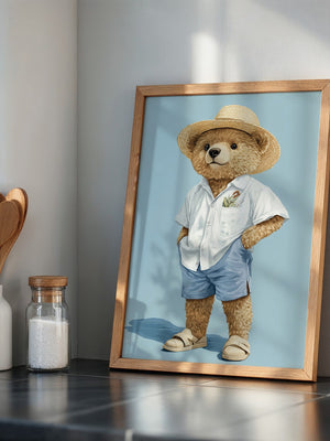 Teddybär Sommerlook blau