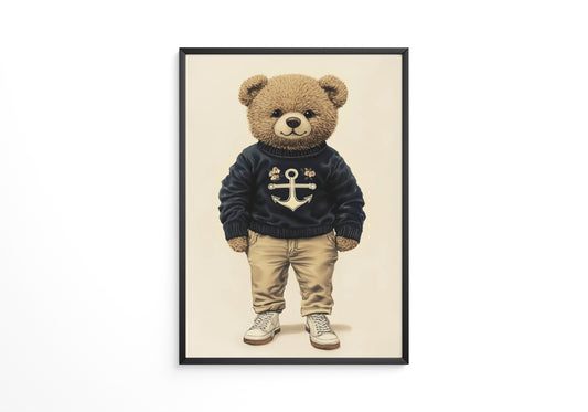 Teddybär Matrosenlook Vintage