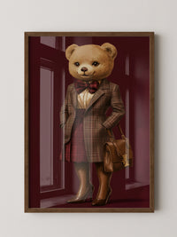 Teddy im Karomantel Retro-Chic