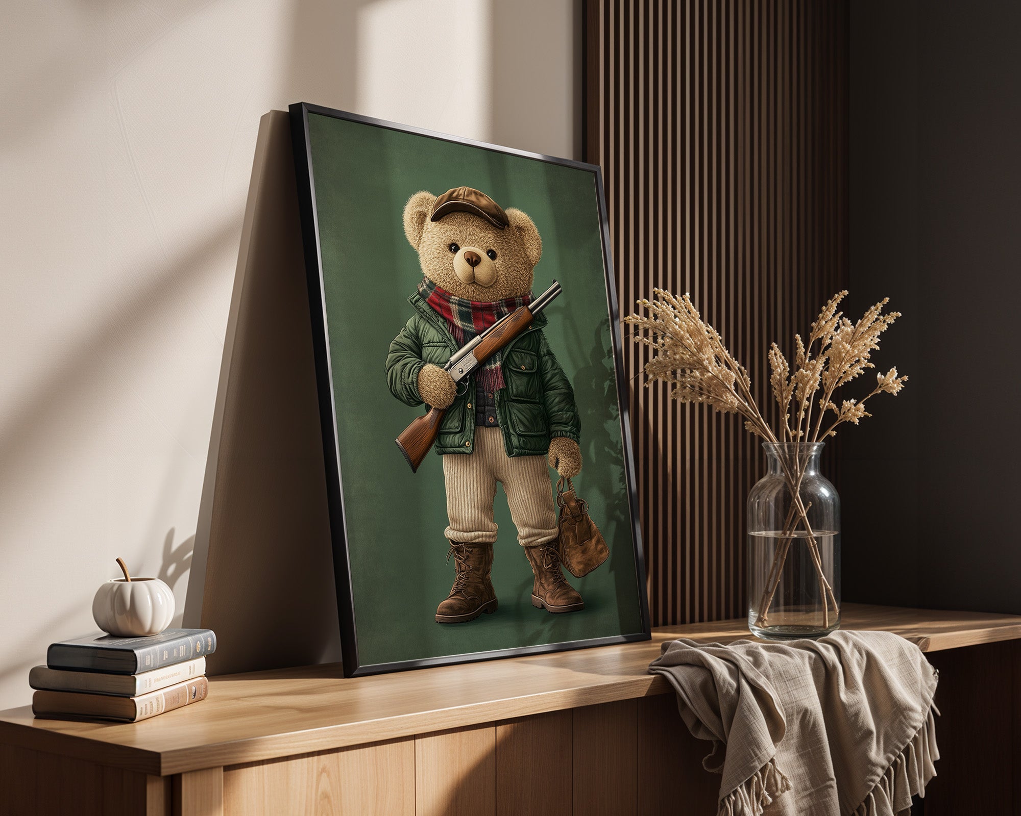 Teddybär Abenteurer Grünkleidung