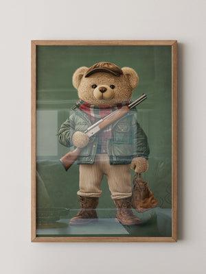 Teddybär Abenteurer Grünkleidung