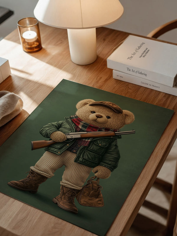 Teddybär Abenteurer Grünkleidung