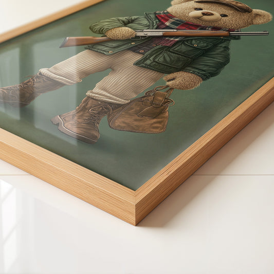 Teddybär Abenteurer Grünkleidung