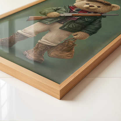 Teddybär Abenteurer Grünkleidung