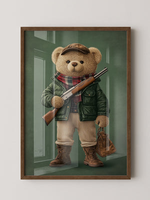 Teddybär Abenteurer Grünkleidung
