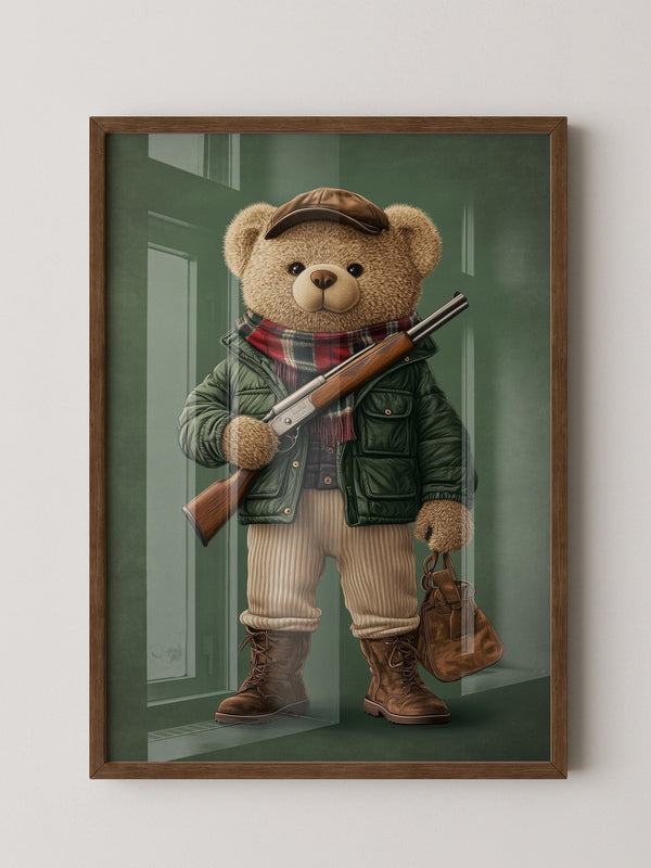 Teddybär Abenteurer Grünkleidung