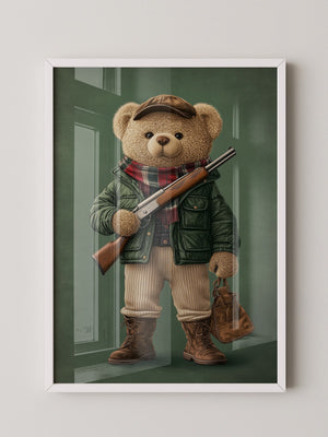 Teddybär Abenteurer Grünkleidung