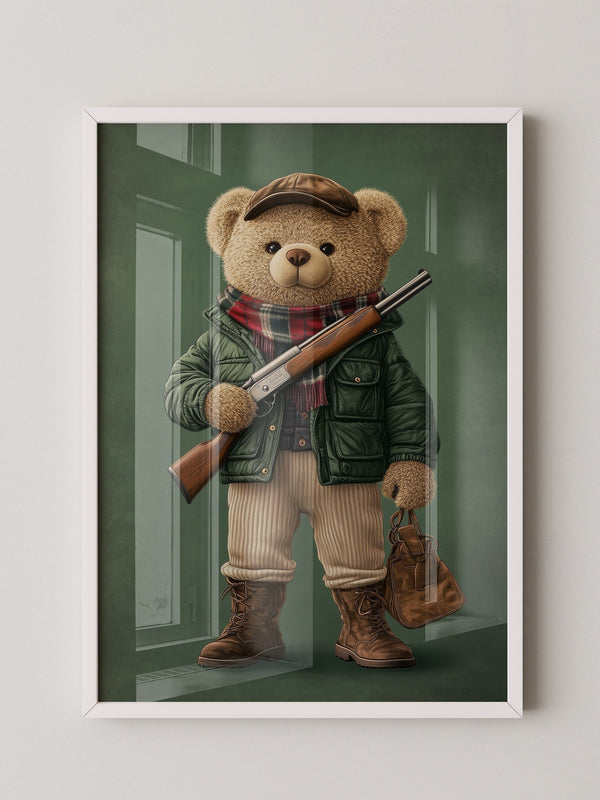Teddybär Abenteurer Grünkleidung