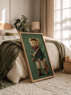 Teddybär Abenteurer Grünkleidung