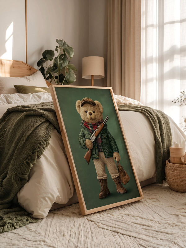 Teddybär Abenteurer Grünkleidung
