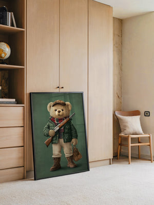 Teddybär Abenteurer Grünkleidung