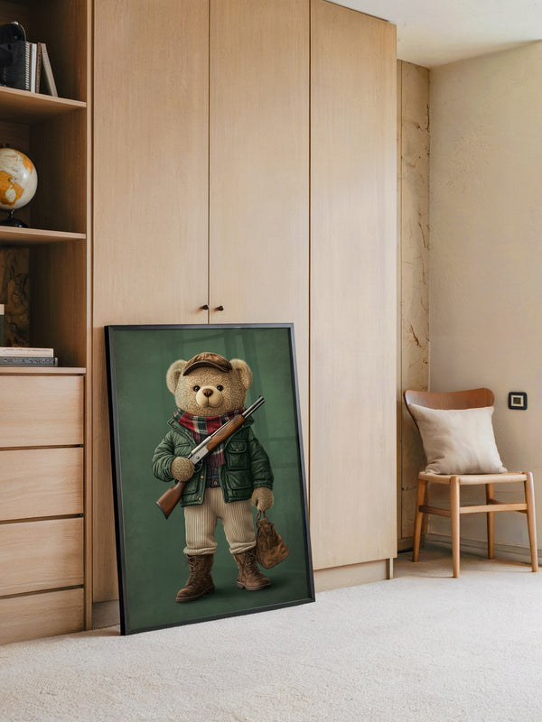 Teddybär Abenteurer Grünkleidung