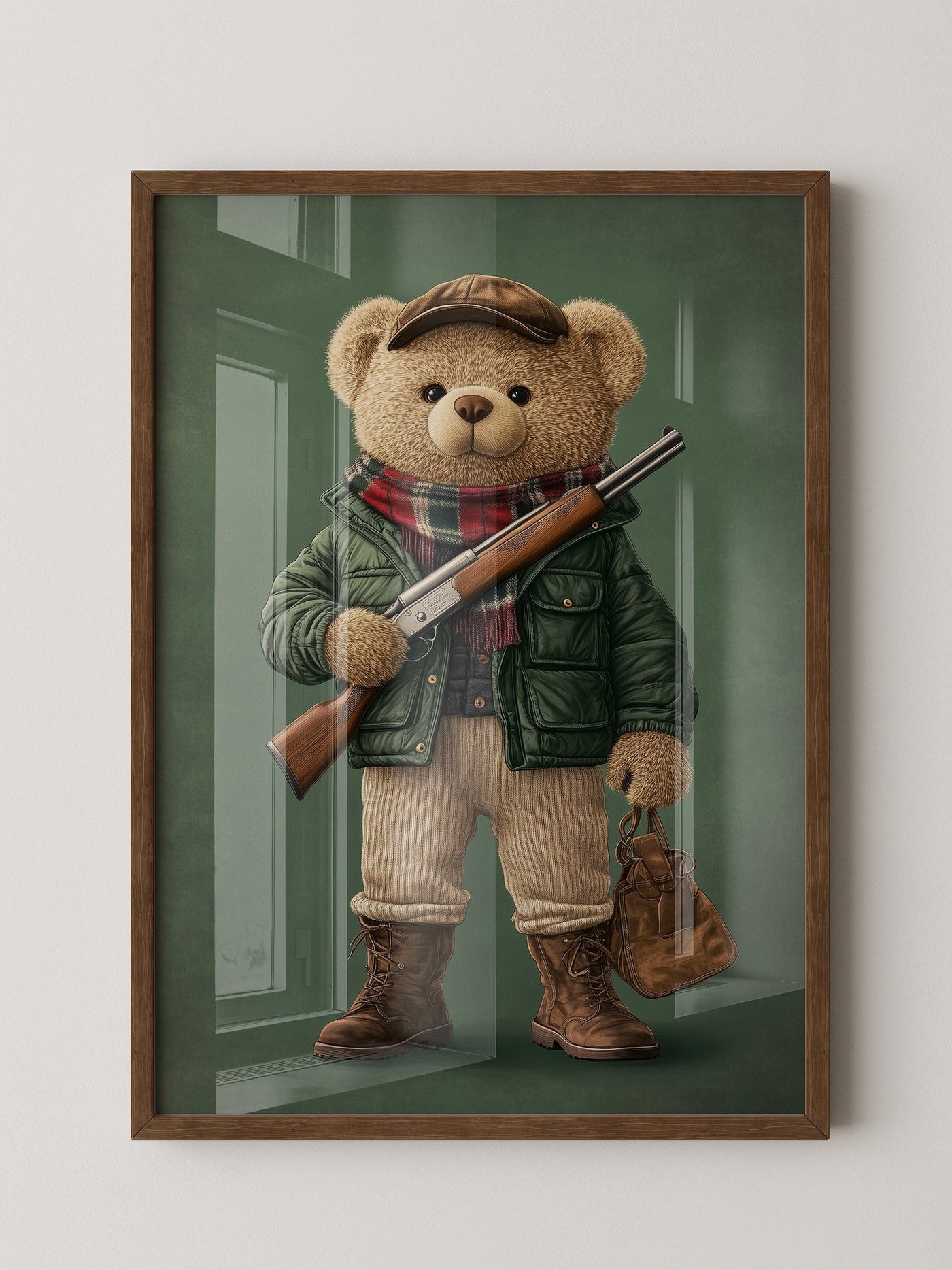 Teddybär Abenteurer Grünkleidung