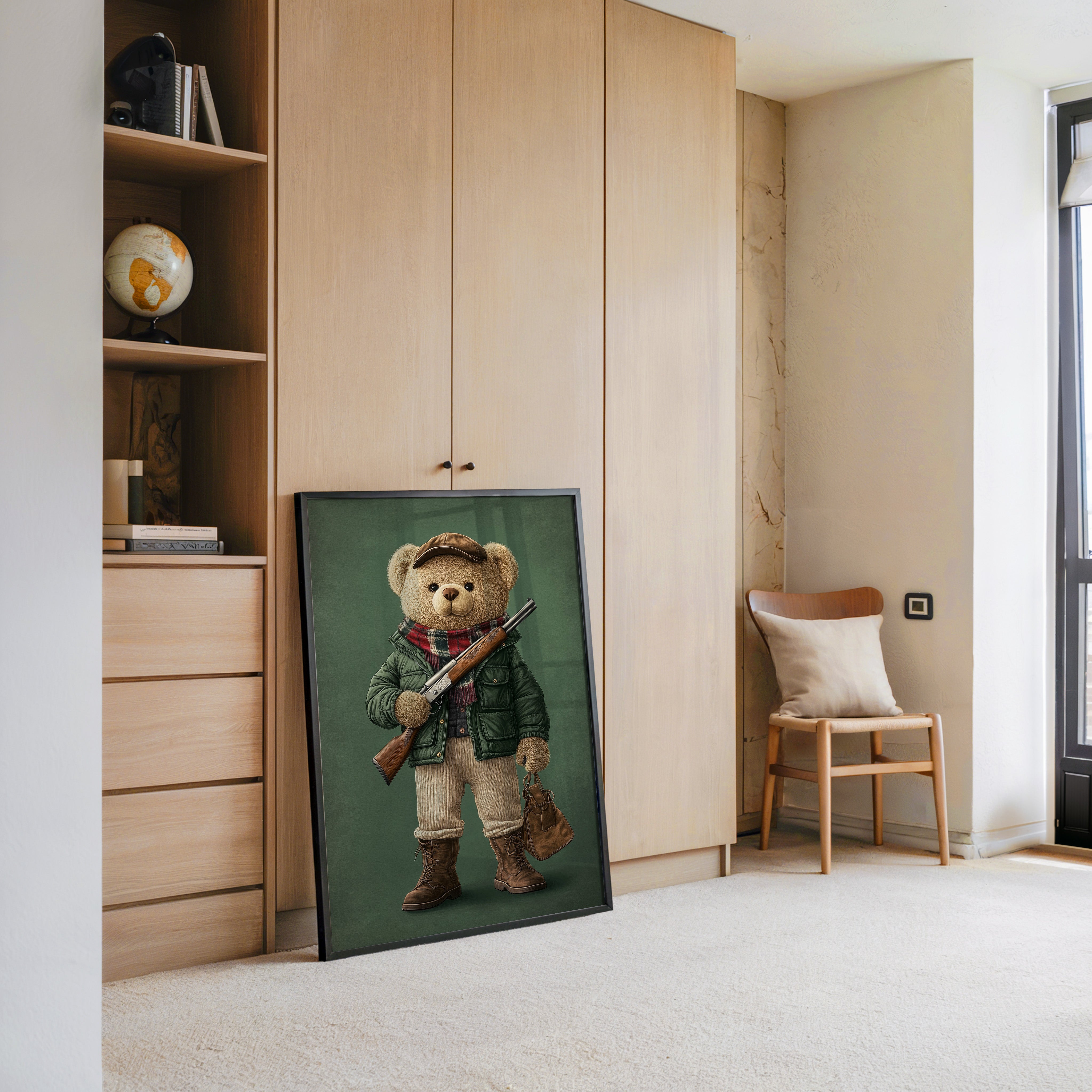 Teddybär Abenteurer Grünkleidung