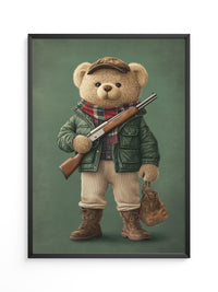 Teddybär Abenteurer Grünkleidung