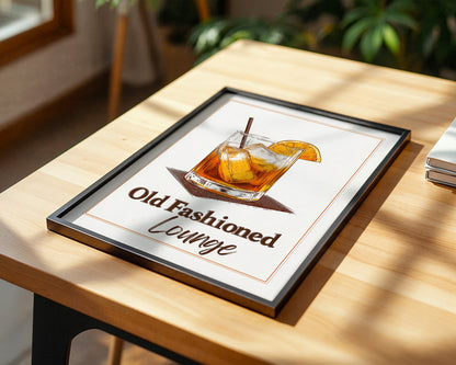 Old Fashioned Cocktail Zeichnung