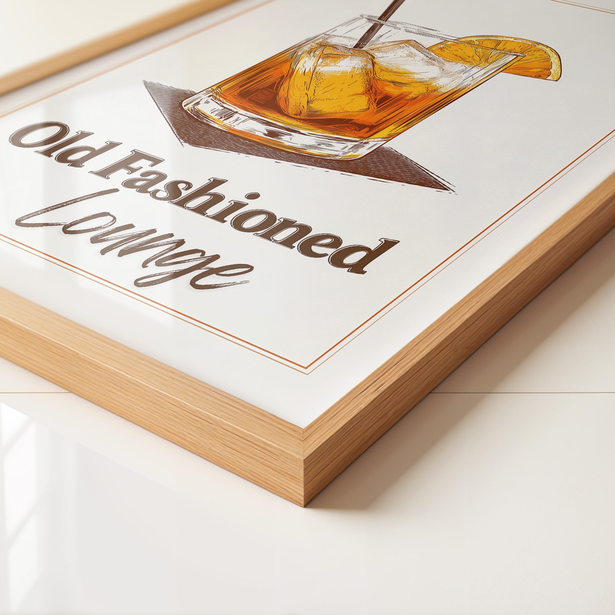 Old Fashioned Cocktail Zeichnung